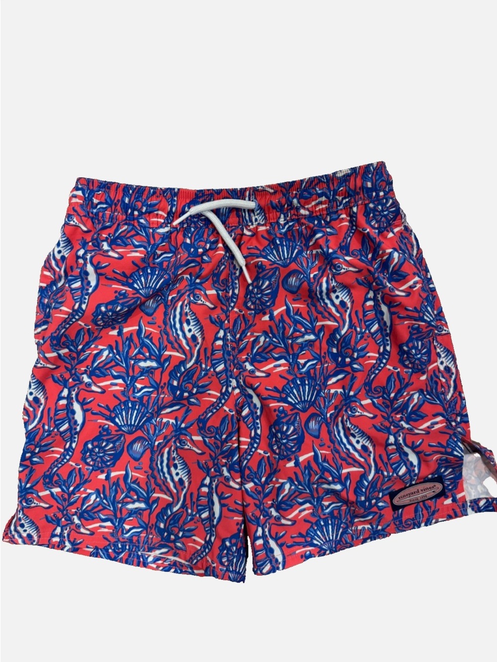 Vineyard Vines Pink and Blue Patterned Swim Trunks